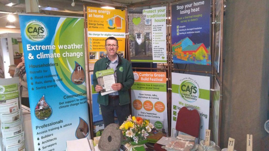 Andrew Northcott on CAfS stand at Home & Garden Show 2018