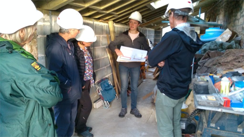 Visitors learn about building works during CAfS Cumbria Green Build Festival 2018