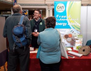 Andrew Northcott from CAfS advising on saving energy