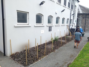 Incredible Edible Ambleside volunteers preparing a new community growing area