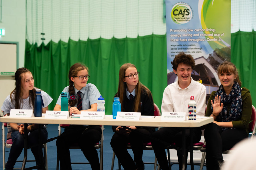 Panel of young people at CAfS Youth Climate Question Time