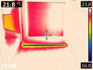 Inside of a house from thermal imaging camera