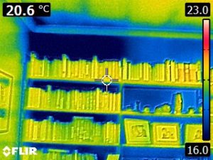 Inside of a house from thermal imaging camera