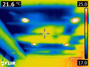 Inside of a house from thermal imaging camera