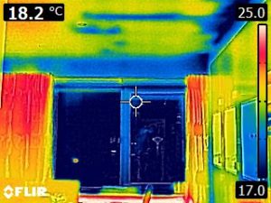 Inside of a house from thermal imaging camera