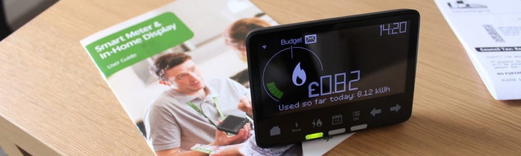 Smart meter with its instruction leaflet