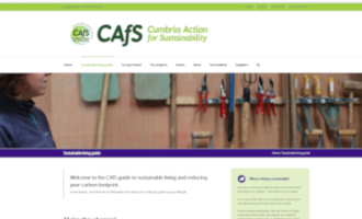 The sustainable living guide section on the CAfS website